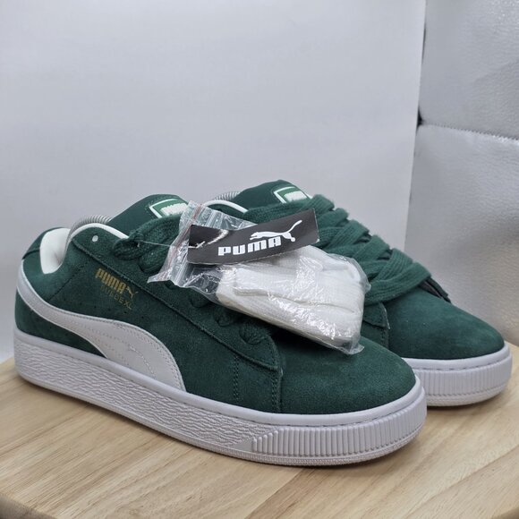 PUMA Hairy Suede Classic Vivid Green Size 8 Mens Brand New - Picture 5 of 8